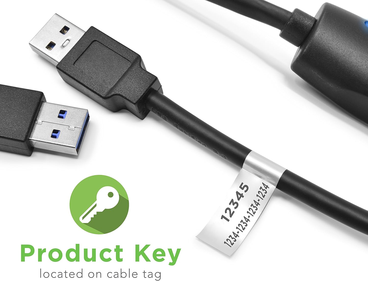 Plugable USB 3.0 Transfer Cable, Unlimited Use, Transfer Data Between 2 Windows PC's, Compatible with Windows 10, 8.1, 8, 7, Vista, XP, Bravura Easy Computer Sync Software Included
