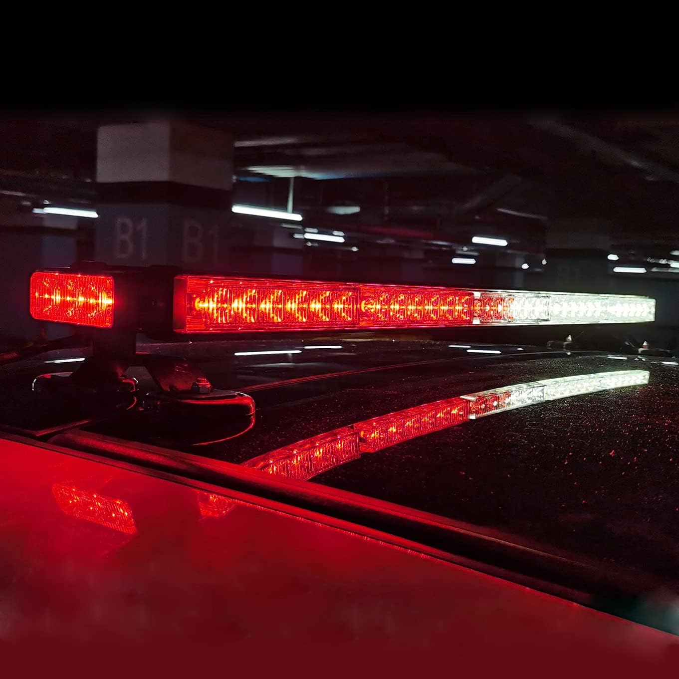 Evershine Signal 38.2 Inch 78 Led Strobe Flashing Light Bar Double Side Emergency Hazard Warning Lighting Bar with Magnetic for Car Truck Roof Safety-Amber(6-Bar)