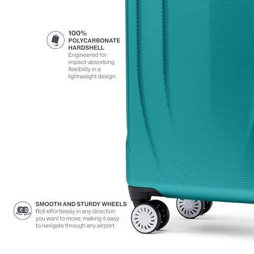 Travelpro Pathways 3 Hardside Expandable Luggage, 8 Spinner Wheels, Lightweight Hard Shell Suitcase, Carry On 21 Inch, Black Knight