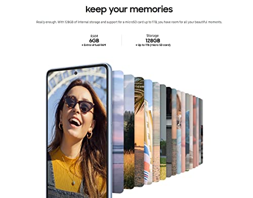 SAMSUNG Galaxy A53 5G (128GB, 6GB) 6.5'' 120Hz Full HD+, IP67 Water Resistant, Dual SIM GSM 4G Volte Unlocked (for US + Global) International Model A536E/DS (25W Charging Cube Bundle, Awesome Black)