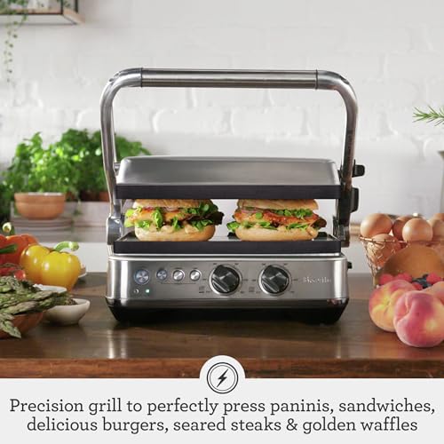 Breville Bgr700Bss The Sear And Press Countertop Electric Grill Bes860Xl Stainless Steel Bes860Xl countertop griddle appliance