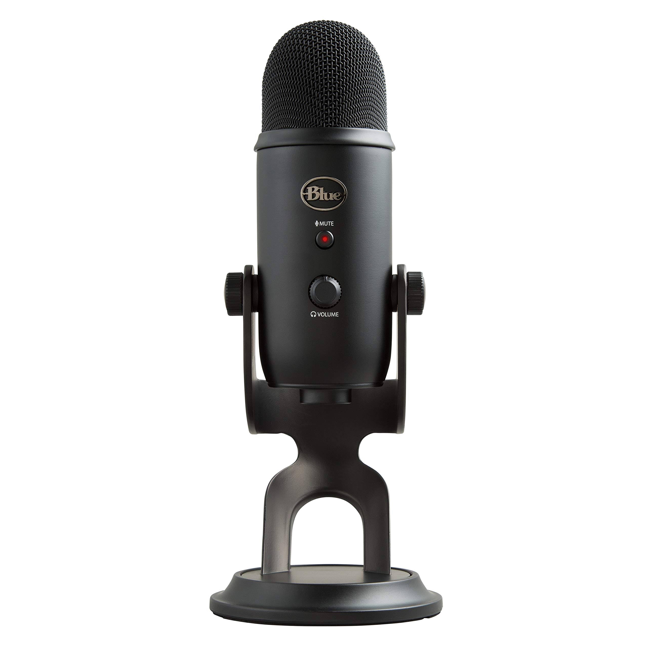Blue Microphones Yeti Microphone - Cardioid/Omni-Directional/Bi-Directional/Stereo - Blackout