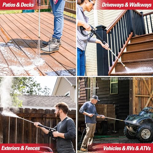Simpson Cleaning 3400 PSI Gas Pressure Washer, 2.5 GPM Power Washer for Residential Use, CRX Engine, 25-Foot MorFlex Hose, Clean Machine, 49-State (CM61083)