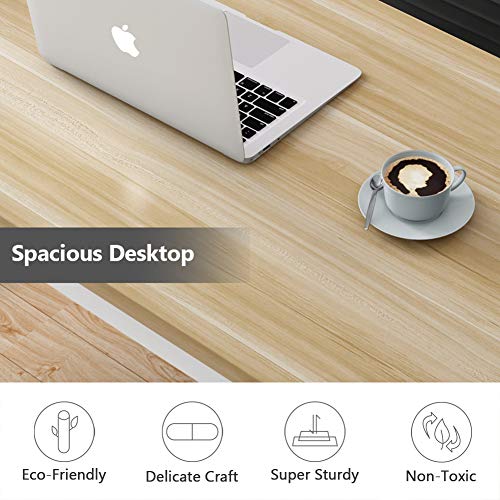 Tribesigns Modern Computer Desk, 63 x 31.5 inch Large Executive Office Desk Computer Table Study Writing Desk Workstation for Home Office, Spliced Desktop, White