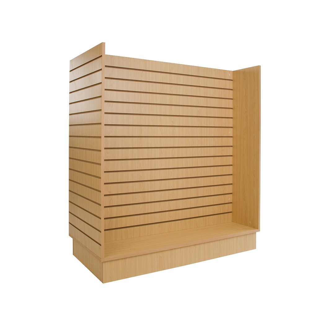 Econoco Commercial Maple Gondola Slatwall Merchandiser, 49.5" x 24" x 54"