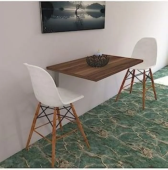 TJUNBOLIFE Fold up Table  Wall Mounted Table  fold Down Desk  Wall Mounted Desk  Laundry Folding Table  Wall Table  Murphy Desk  Space Saving tableHL (Oak 24'x 35' (60x90 cm) inch