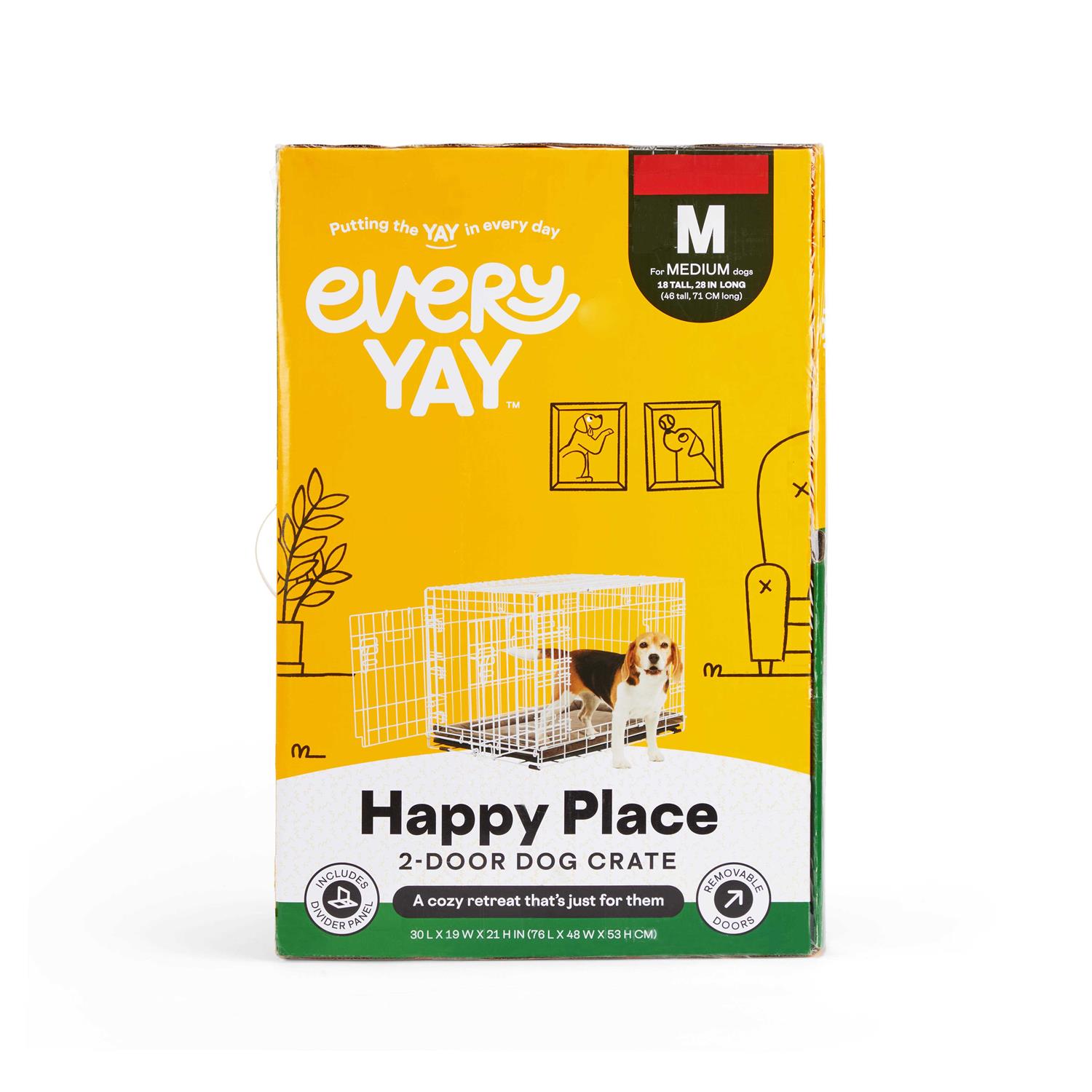 EveryYay White 2-Door Dog Crate H - Pet Supplies online store