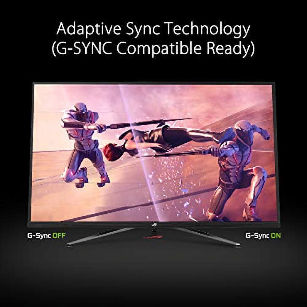 ASUS ROG Swift PG43UQ 43? 4K HDR DSC Gaming Monitor, (3840 x 2160), 144Hz, G-SYNC Compatible, 1ms, Eye Care, DisplayHDR 1000, DisplayPort HDMI USB, Aura Sync