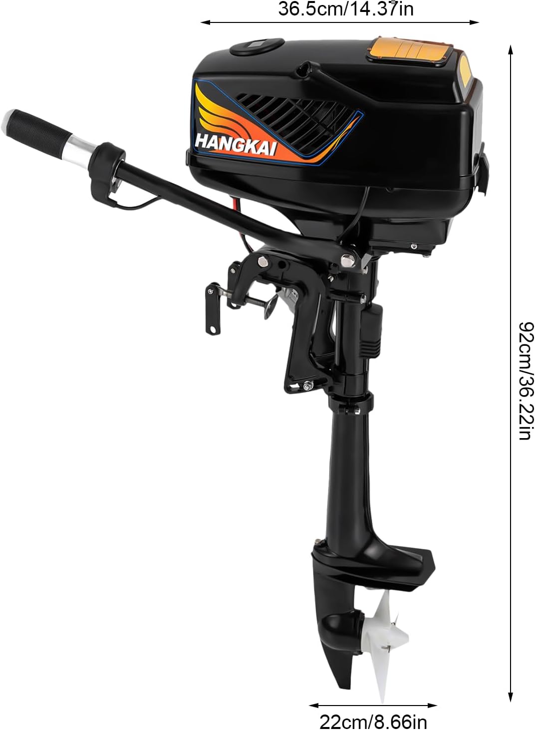 Short Shaft Electric Outboard Motor, Strong Power Trolling Boat Motor, 48V Fishing Boat Trolling Engine, 1200W Brushless Motor for Fishing Boats Kayak Small Boats