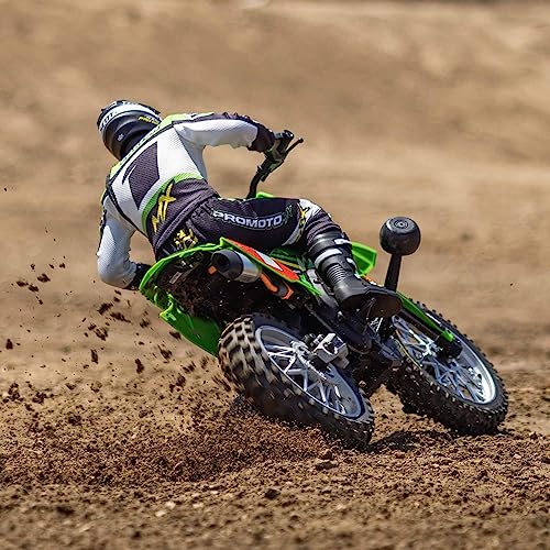 Losi RC Motorcycle Promoto-MX 1/4 Motorcycle Ready-to-Run Combo Includes Battery and Charger Pro Circuit LOS06002 Green