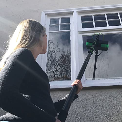 EQUIPMAXX Long Reach Solar Panel Cleaning Brush with Deionized Water Filter, Telescopic Extendable for Roof Mounted Solar Panel and Window Cleaning: Water Fed Pole Cleaning Kit