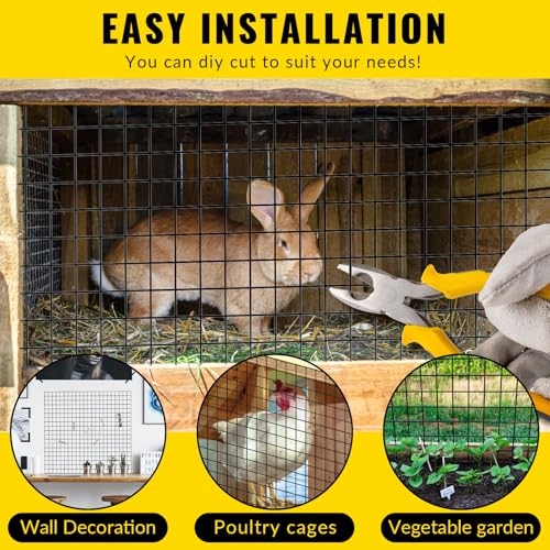 Hardware Cloth 1/2 inch 48 x 100 ft Galvanized Chicken Wire Fencing 19 Gauge Heavy Duty Hot Dip Galvanized Wire Fence Roll for Chicken Poultry Coop, Animal, Fencing,Garden Protection
