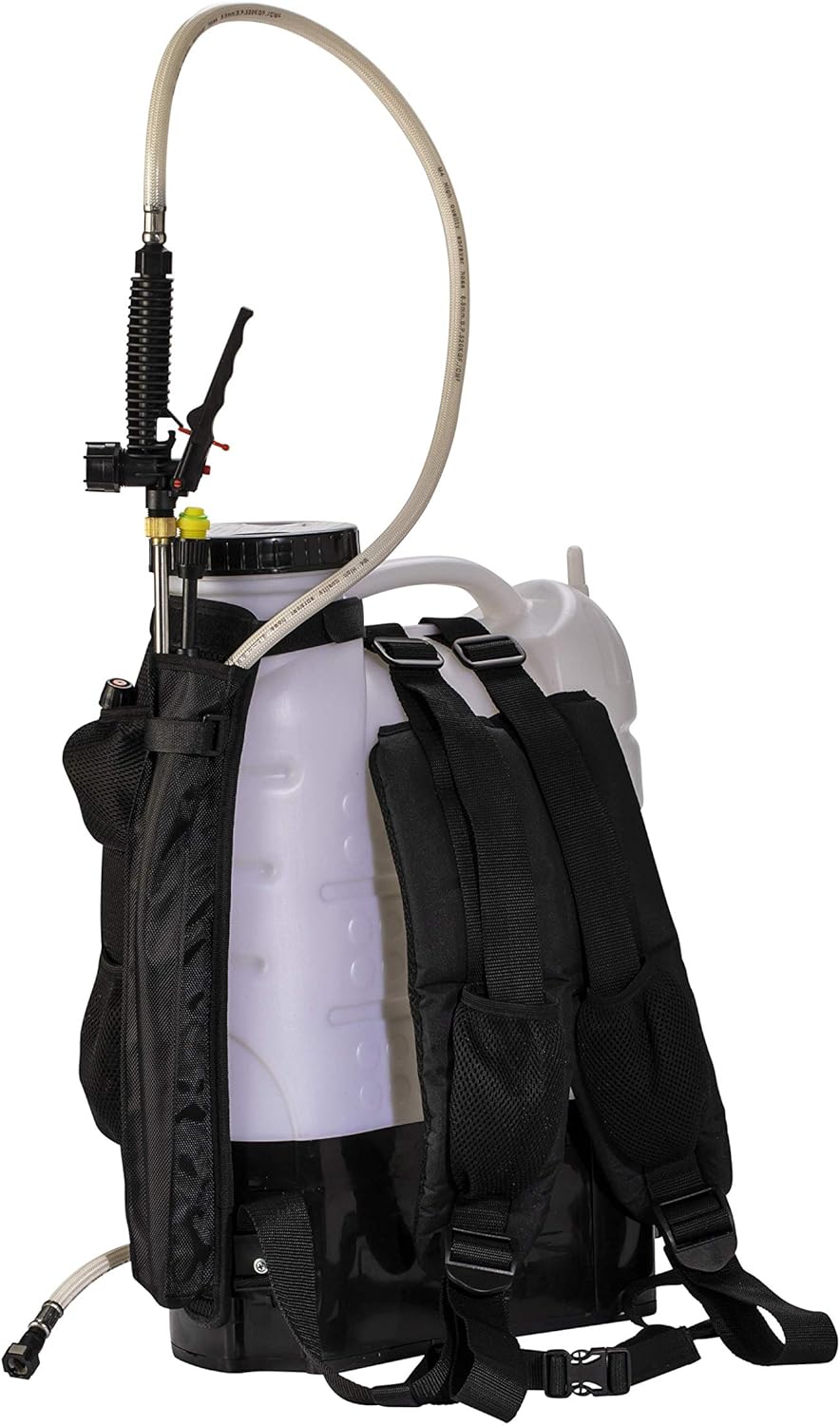 MY4SONS M4 Battery Powered Backpack Sprayer Silver Version (15ft Hose Included)