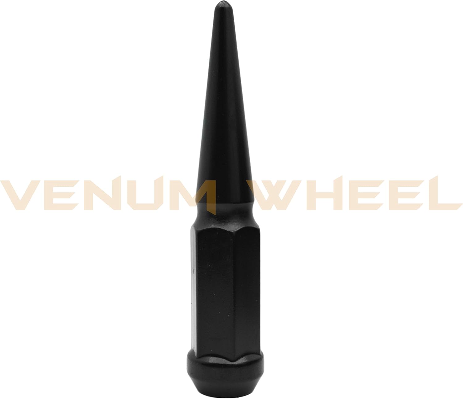 Venum wheel accessories 20 Pc 1/2"-20 Black Solid Spike Metal Lug Nuts Spiked Lugs + 1 Key (Made in The USA) Pack of 2