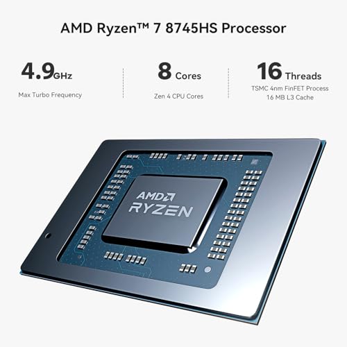 Beelink Mini PC EQR5 5825U AMD Ryzen 7 Processor(8C/16T, up to 4.5GHz), Micro Computer 16GB DDR4 500GB SSD Built-in PSU, Mini Computers Dual HDMI/4K 60Hz/WiFi6/BT5.2 Home/Office/HTPC