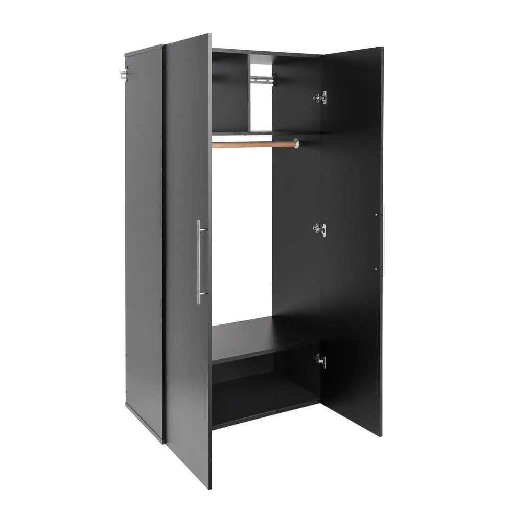 Prepac HangUps Wardrobe, Black