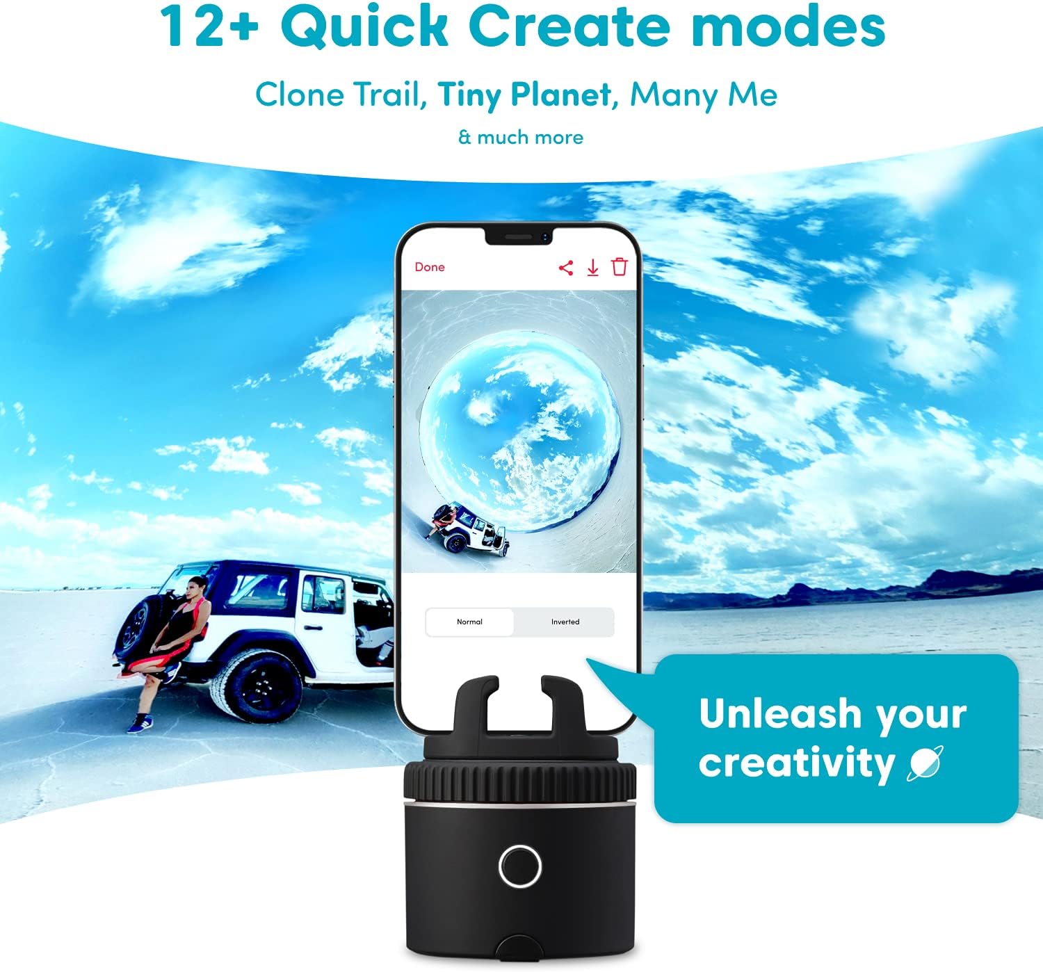 Pivo Pod Active Standard Pack (Pod Silver) - Fast Auto Tracking Complete Set Powered by AI - Tripod, Mount & Case Included - Active Lifestyle Outdoors Sports & Horse Riding