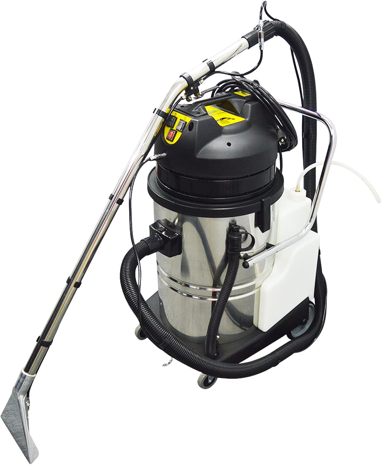 110V 2000W Carpet Extractor Machine 60L Hotel Carpet Cleaning Machine 3 in 1 Stainless Steel Carpet Cleaner for Corridor, Conference Hall and Restaurant(Two Packages)