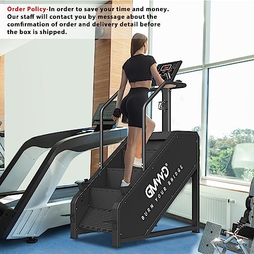 Stepper Machine, GMWD Stair Stepper with LED Screen, Commercial Grade Stair Climber Exercise Machine for Home with 15 Resistance Levels, 441LBS, 24-164 Steps/Minute, SS02