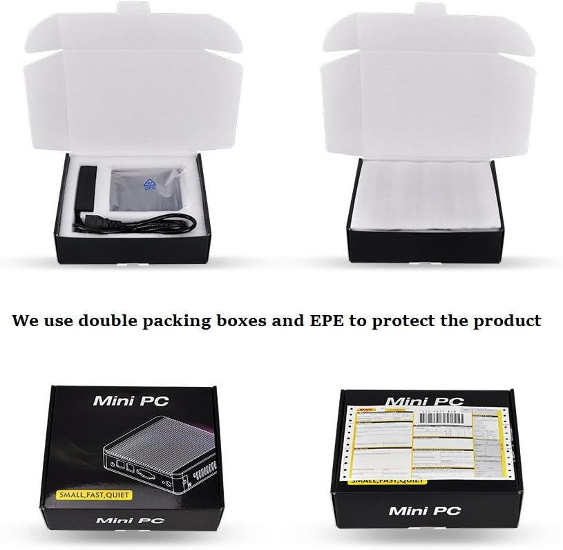 Quad core Tiny Computer with 4 LAN Ports, VGA, 4 USB, 8GB RAM 128GB SSD, Mini PC Advanced Router/Firewall