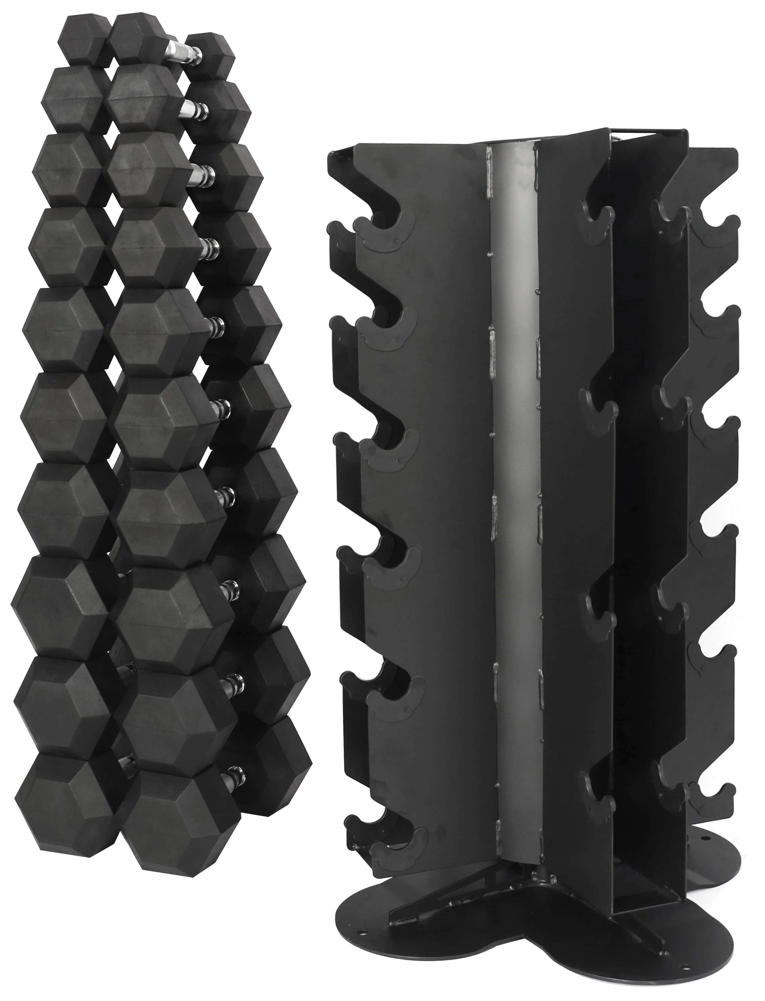 BalanceFrom 150 LB Dumbbell Set with A-Frame Rack, Pair of 5, 10, 15, 20, 25 LB