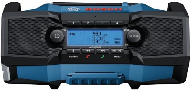 BOSCH GPB18V-2CN 18V Compact Jobsite Radio with Bluetooth® 5.0, Black