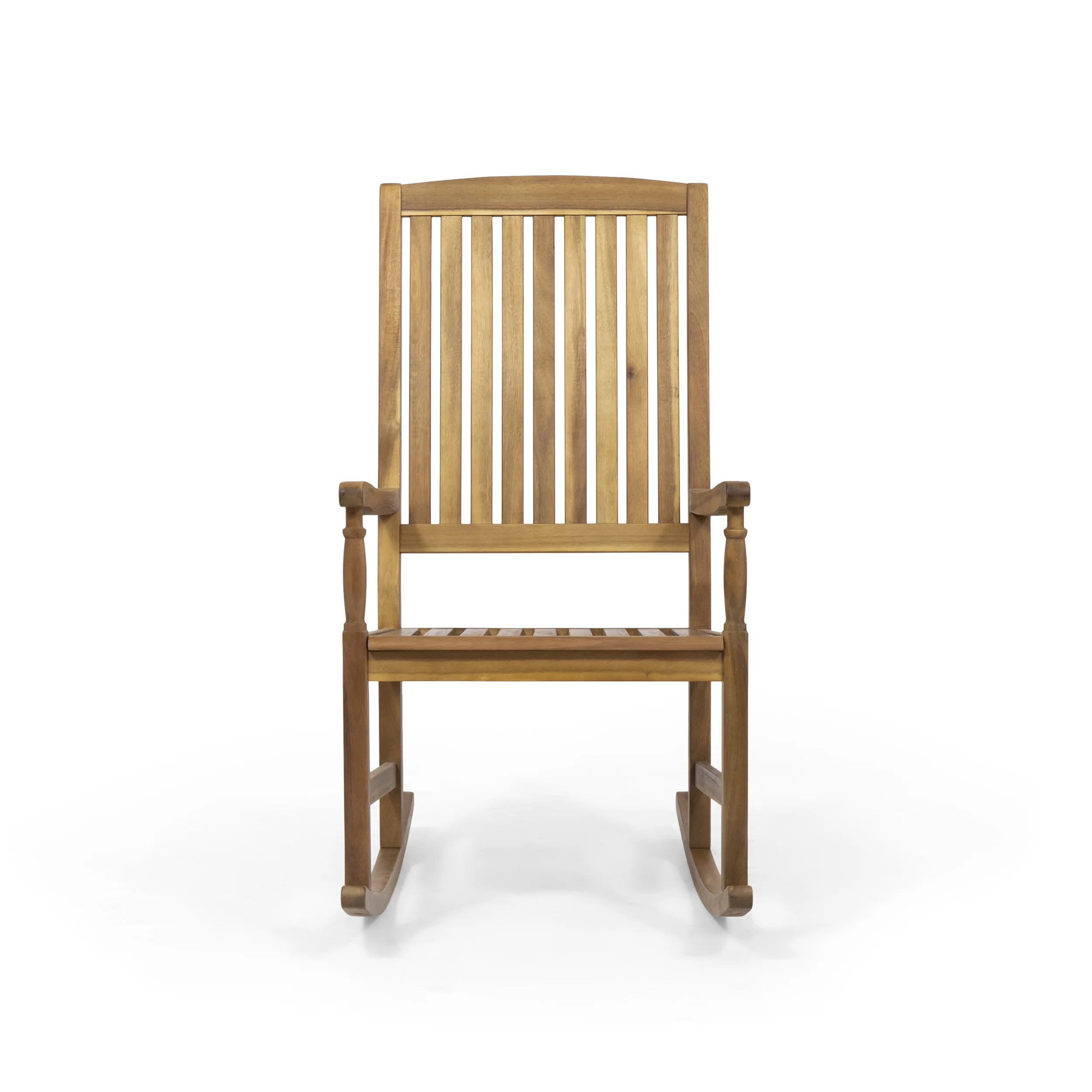 Noble House Arcadia Outdoor Acacia Wood Rocking Chair and Side Table Set Teak