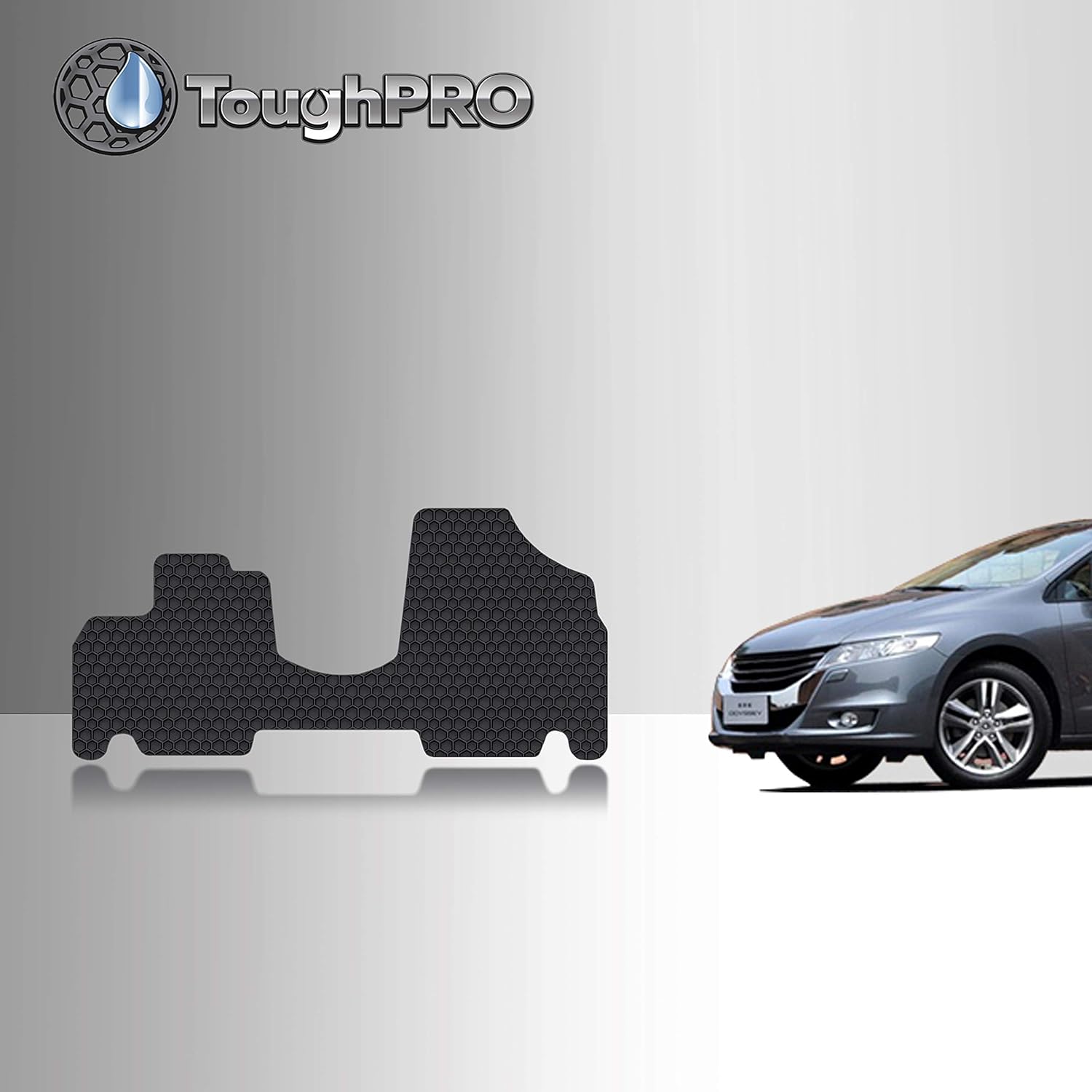 TOUGHPRO Floor Mats Accessories 1st + 2nd + 3rd Row + Cargo Mats Accessories Compatible with Honda Odyssey (8 Seater) All Weather Heavy Duty Black Rubber 2011 2012 2013 2014 2015 2016 2017