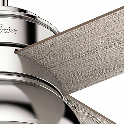 Hunter 54153 52 in. Loki Ceiling Fan with Light (Polished Nickel)