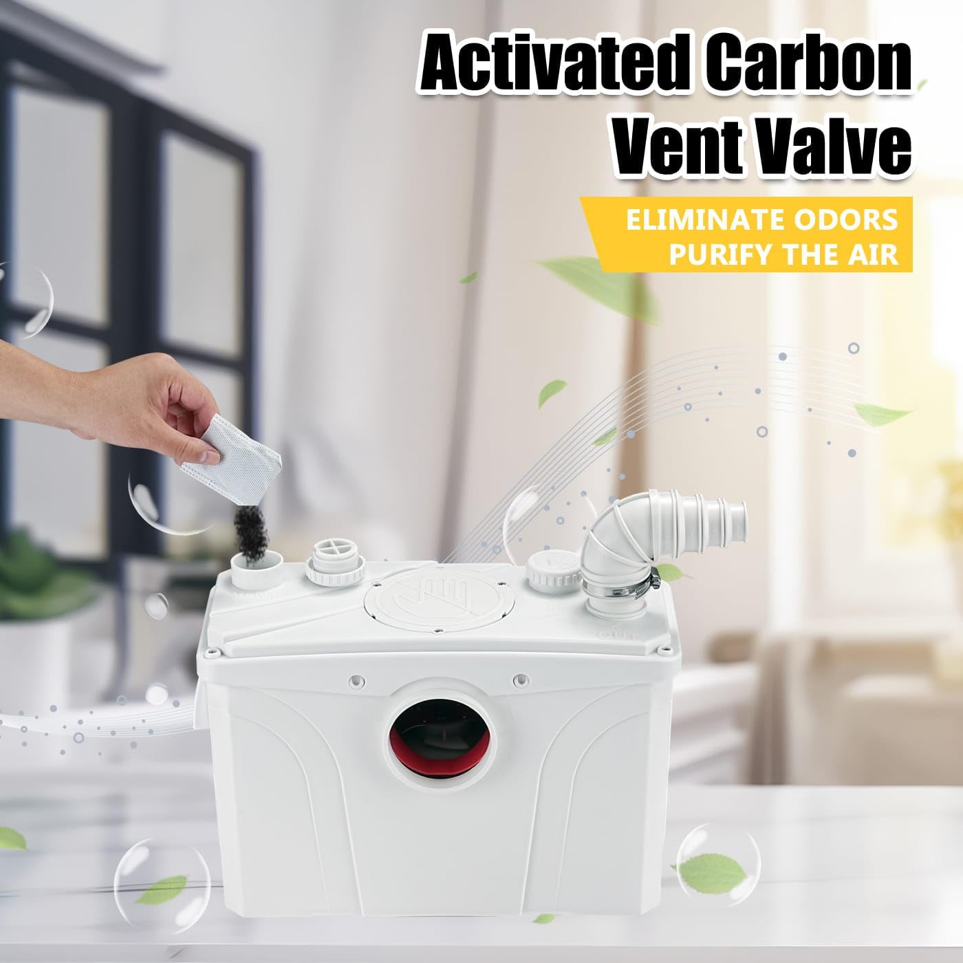 700W 110V Macerator Sewerage Pump with 4 Water Inlets for Upflush Toilet System Waste Water Marine Toilet Bathroom Disposal Laundry