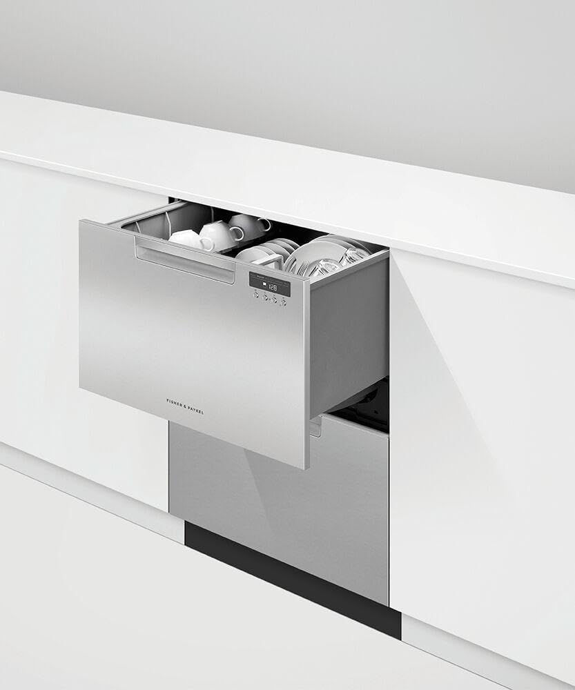 Fisher Paykel DD24DAX9N 24 Inch Drawers Full Console Dishwasher with 6 Wash Cycles, 14 Place Settings, Quick Wash, in Stainless Steel