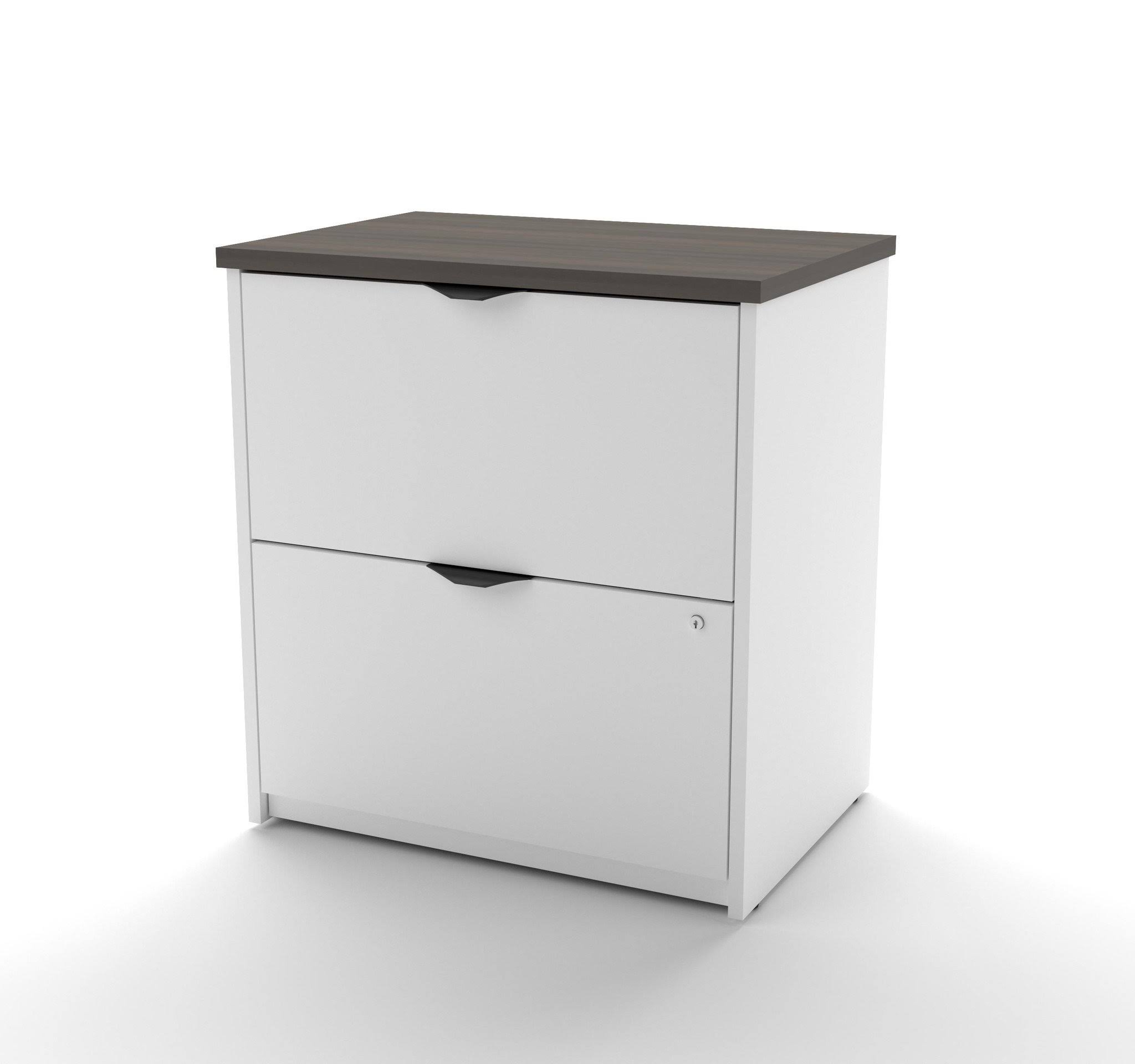 Bestar 92850-52 Innova U-Shaped Workstation in White and Antigua