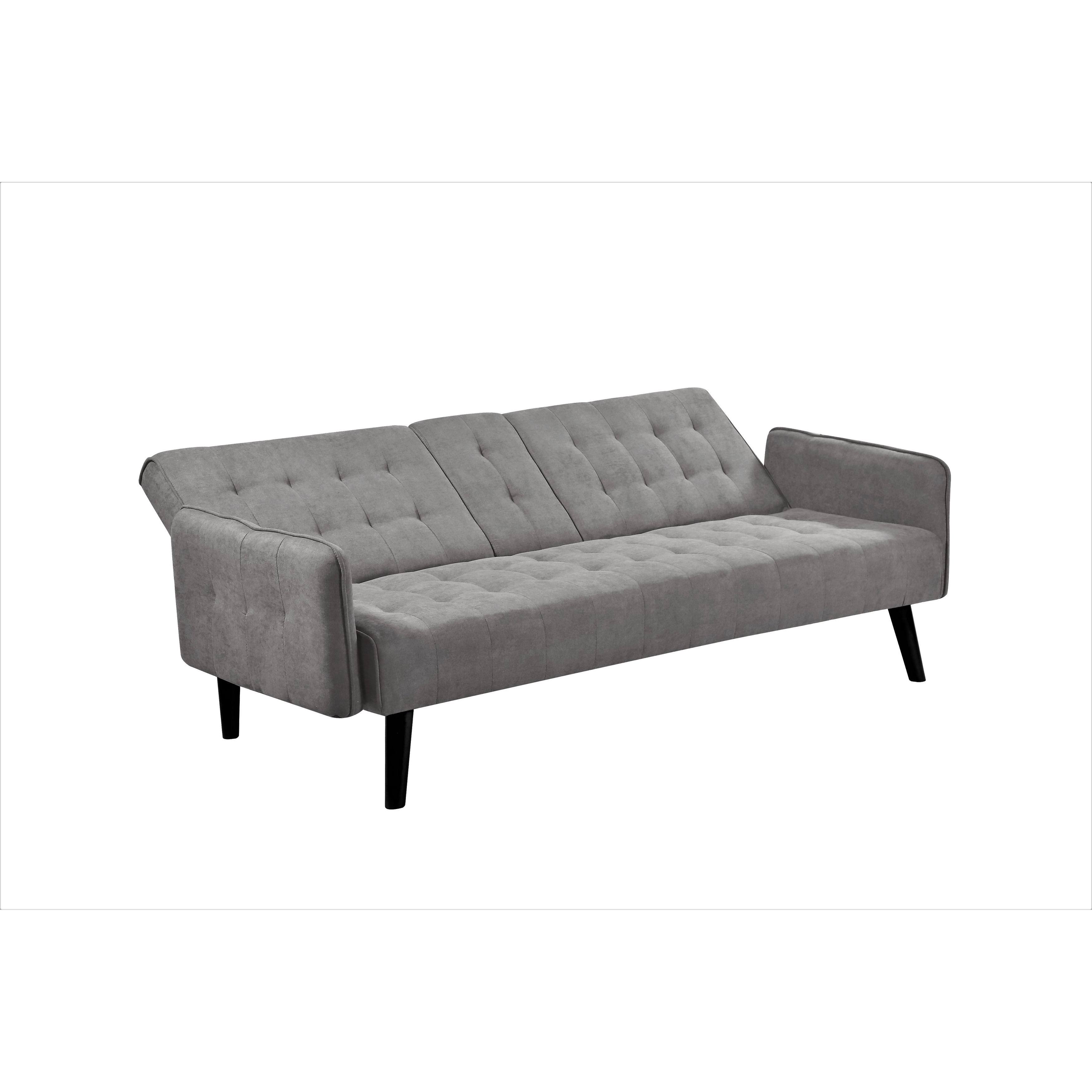 Hash Tufted Upholstered Futon Sleeper - Grey