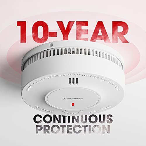 X-Sense Wireless Interconnected Smoke Detector Fire Alarm with Over 820 ft Transmission Range, SD19-W