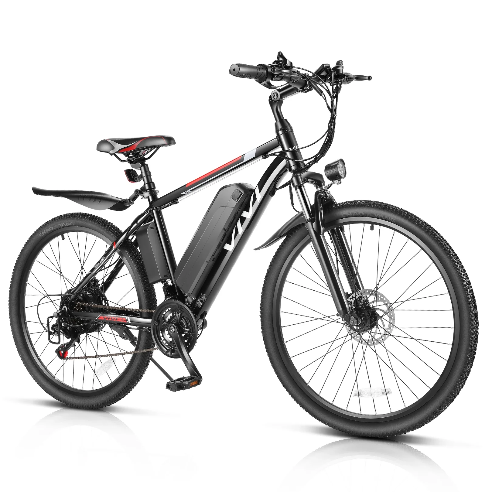 Vivi Electric Bike 26 Adult Electric Mountain Bike 500W Hardtail Electric Commuter Bike 21 Speed with Cruise Control Up to 20MPH & 50Miles