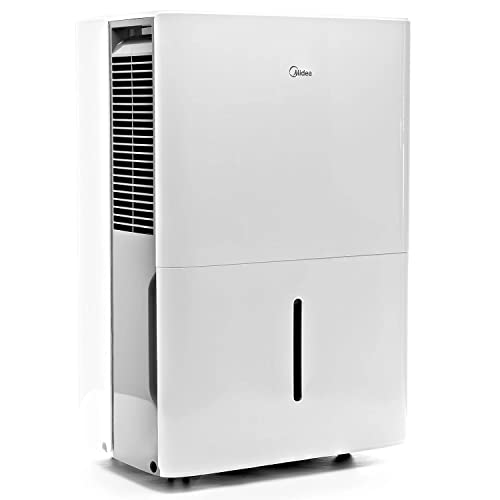 Midea Cube Dehumidifier with Pump and Drain Hose - 35 Pint Smart Dehumidifier for Basement and Spaces up to 3,500 Sq. Ft. with Timer, Humidity Control, Energy Star Rated, Washable Filters, Grey
