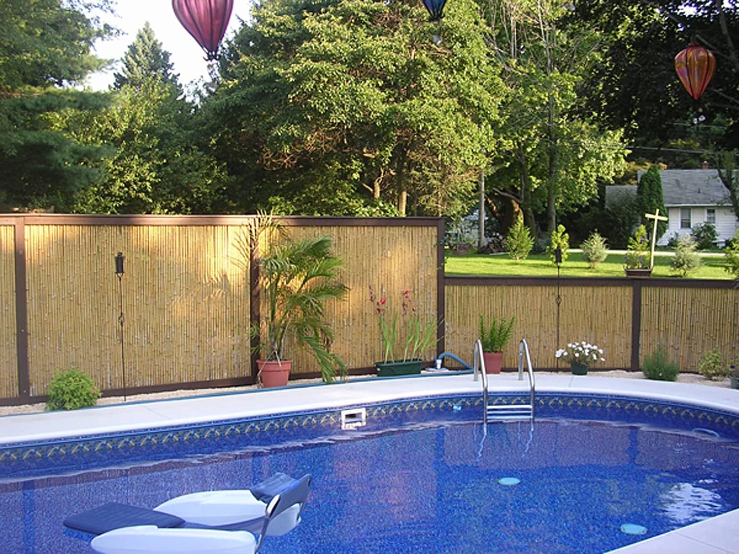 Backyard X-Scapes Natural Bamboo Fencing Decorative Rolled Fence Panel 0.75 in D x 6 ft H x 8 ft L