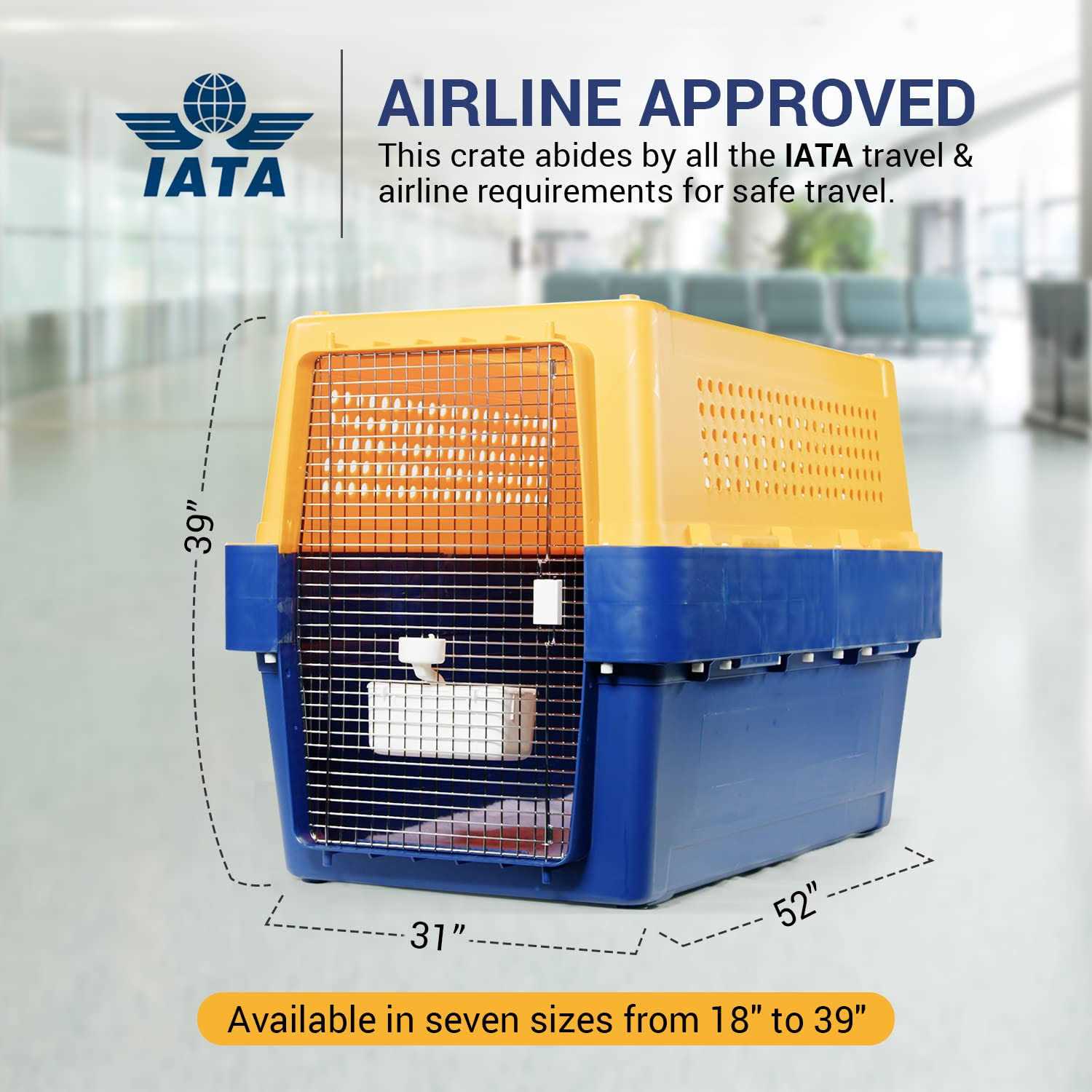 Pet-express Pet Crate Durable, Heavy Duty Dog Cat Kennel, Iata Airline Approved Pet Carrier, Pet Palace Dog Kennel, Travel Dog and Cat Crate - Pet Supplies online store