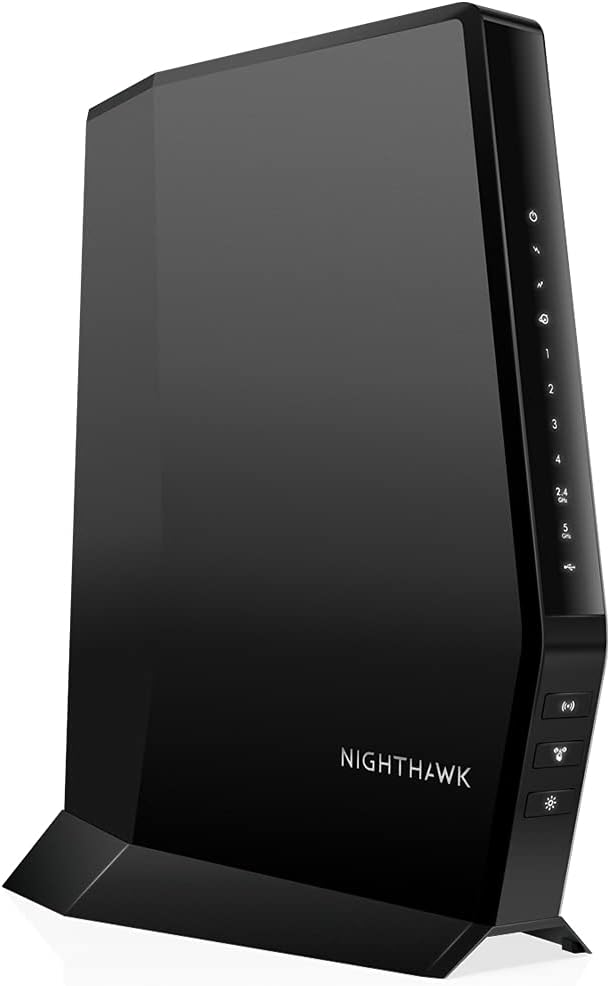 NETGEAR Nighthawk WiFi 6 Cable Modem Router with 90-day Cyber Threat Protection Subscription (CAX30S)  - Compatible with Xfinity, Spectrum, and Cox, AX2700 (Up to 2.7Gbps) DOCSIS 3.1