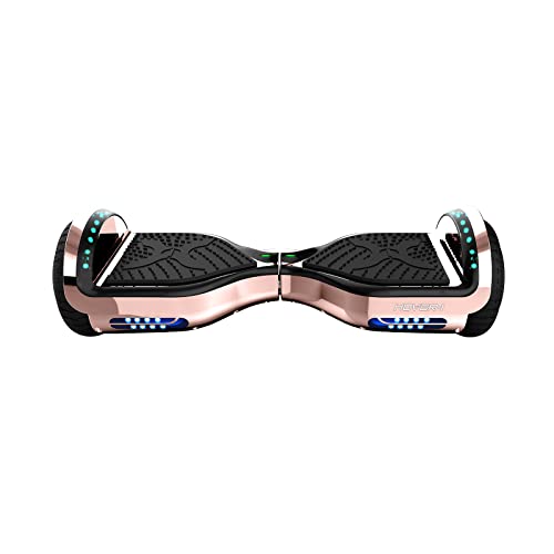 Hover-1 Chrome Electric Hoverboard | 6MPH Top Speed, 6 Mile Range, 4.5HR Full-Charge, Built-In Bluetooth Speaker, Rider Modes: Beginner to Expert