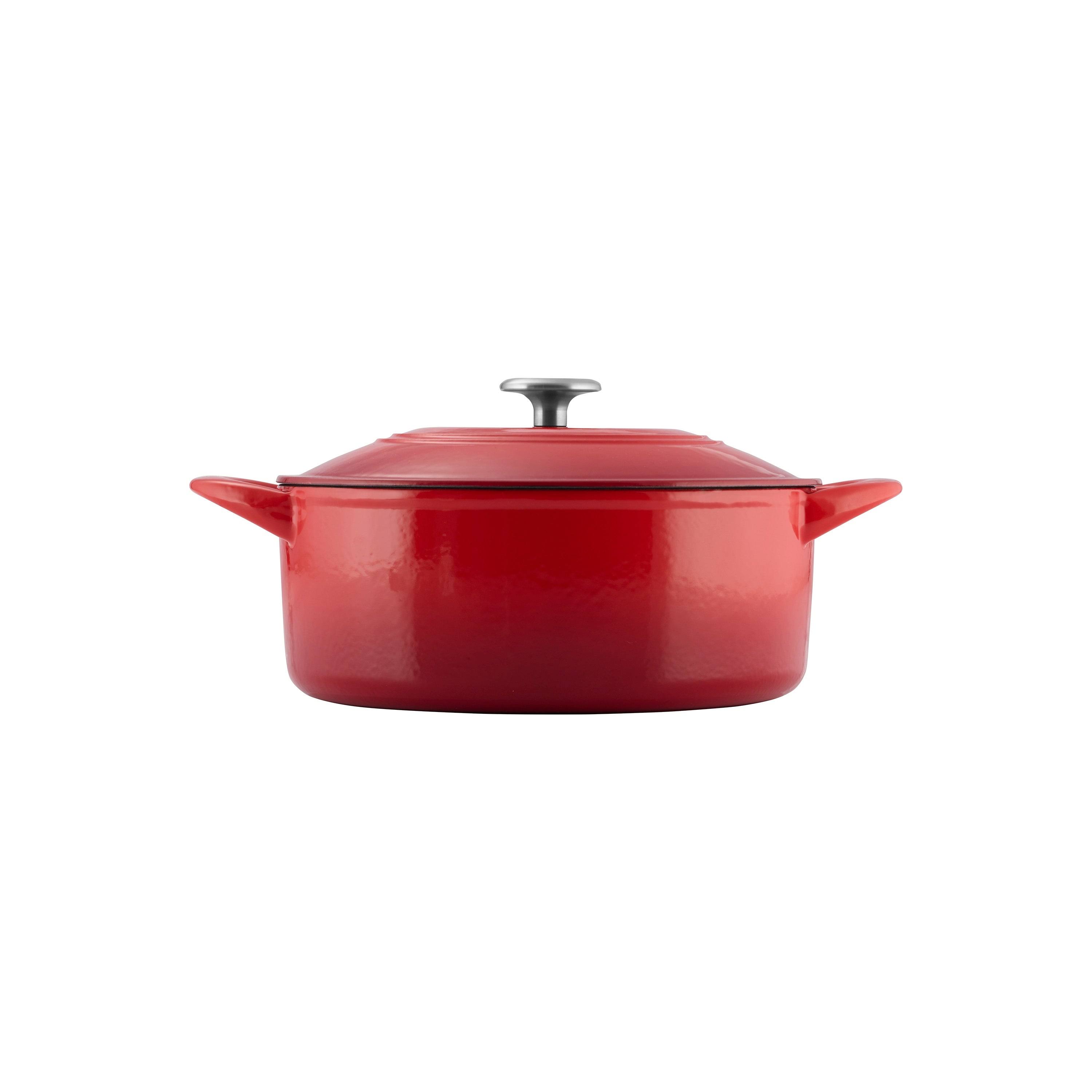 Tramontina 6 qt Enameled Cast Iron Covered Dutch Oven - Red