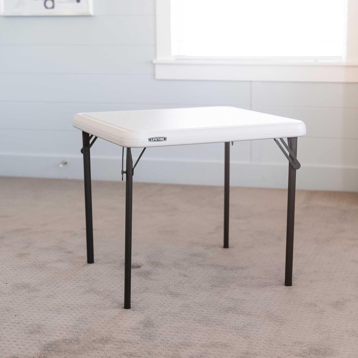 Lifetime 80383 Kids Stacking Chair, Almond & 80425 Kids Folding Table, Almond, 36"