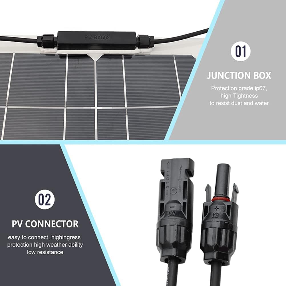 Solar Panel 600W 2X 300W PET Flexible Solar Panel Portable Mono Solar Battery Charger with Controller for Car Yacht Battery Boat,with 40A Controller …