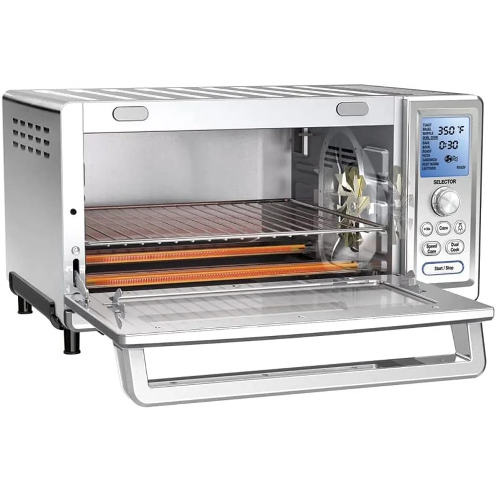 Cuisinart TOB-260N1 Chef's Convection Toaster Oven, Stainless Steel Bundle with Cuisinart Classic Nonstick Edge 6" Chef's Knife Black and Cuisinart 3D City Collection Rome Cutting Board