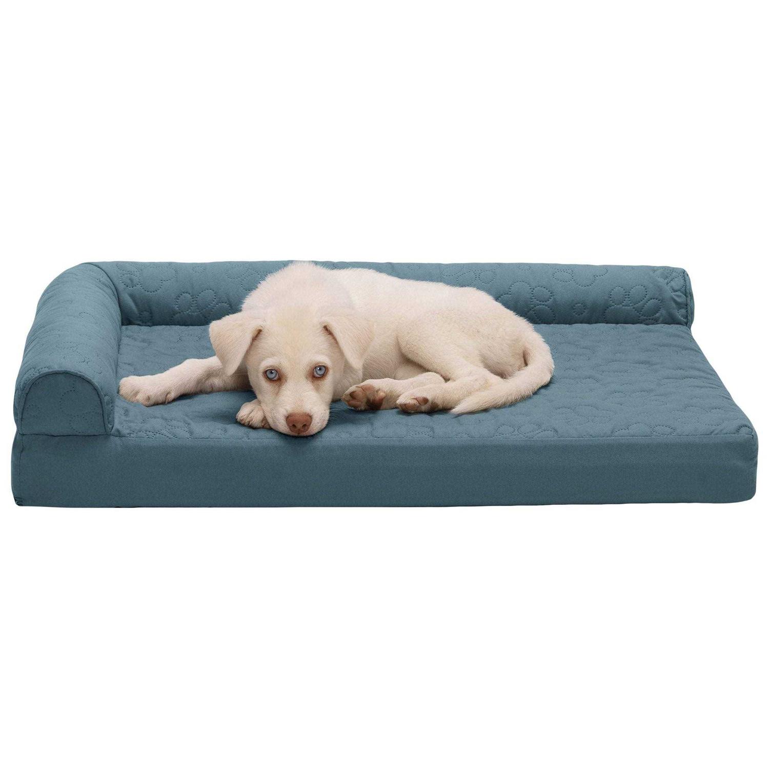 FurHaven Paw-Quilted Deluxe L-Chaise Dog Bed - Pet Supplies online store