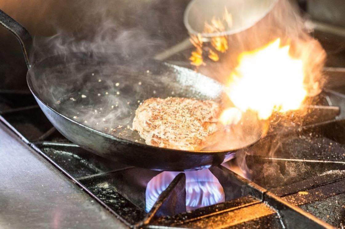 Matfer Bourgeat Black Carbon Steel Fry Pan, 11 7/8