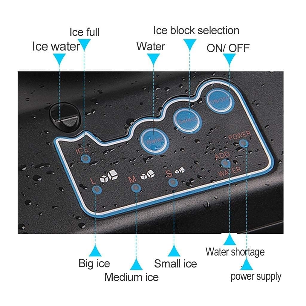 Ice Makers Ice Cube Maker Ice Maker with LED Display, 2in1 Water Dispenser Built-in Ice Cube Maker Machine Counter Top Up to 25kgs, 8-12 Min
