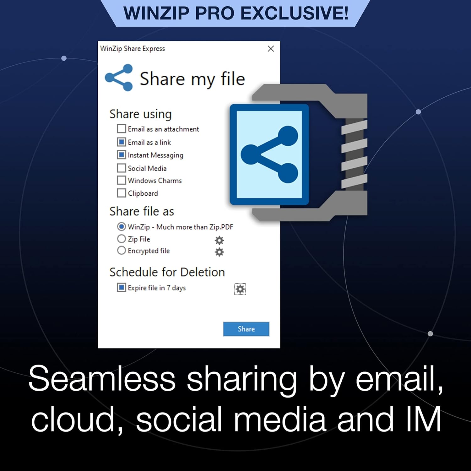 Corel WinZip 26 Pro | Zip Compression, Encryption, File Manager & Backup Software [PC Download] Pack of 2