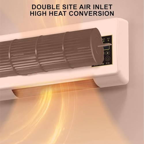 Wall Mounted Mini Mini Air Conditioner,2 in 1 Wall Mounted Air Fan Cooler and Heater Combo with Remote Control,2000W Portable Wall Mounted Ac and Heater Combo for Bathroom, Bedroom, School, Office