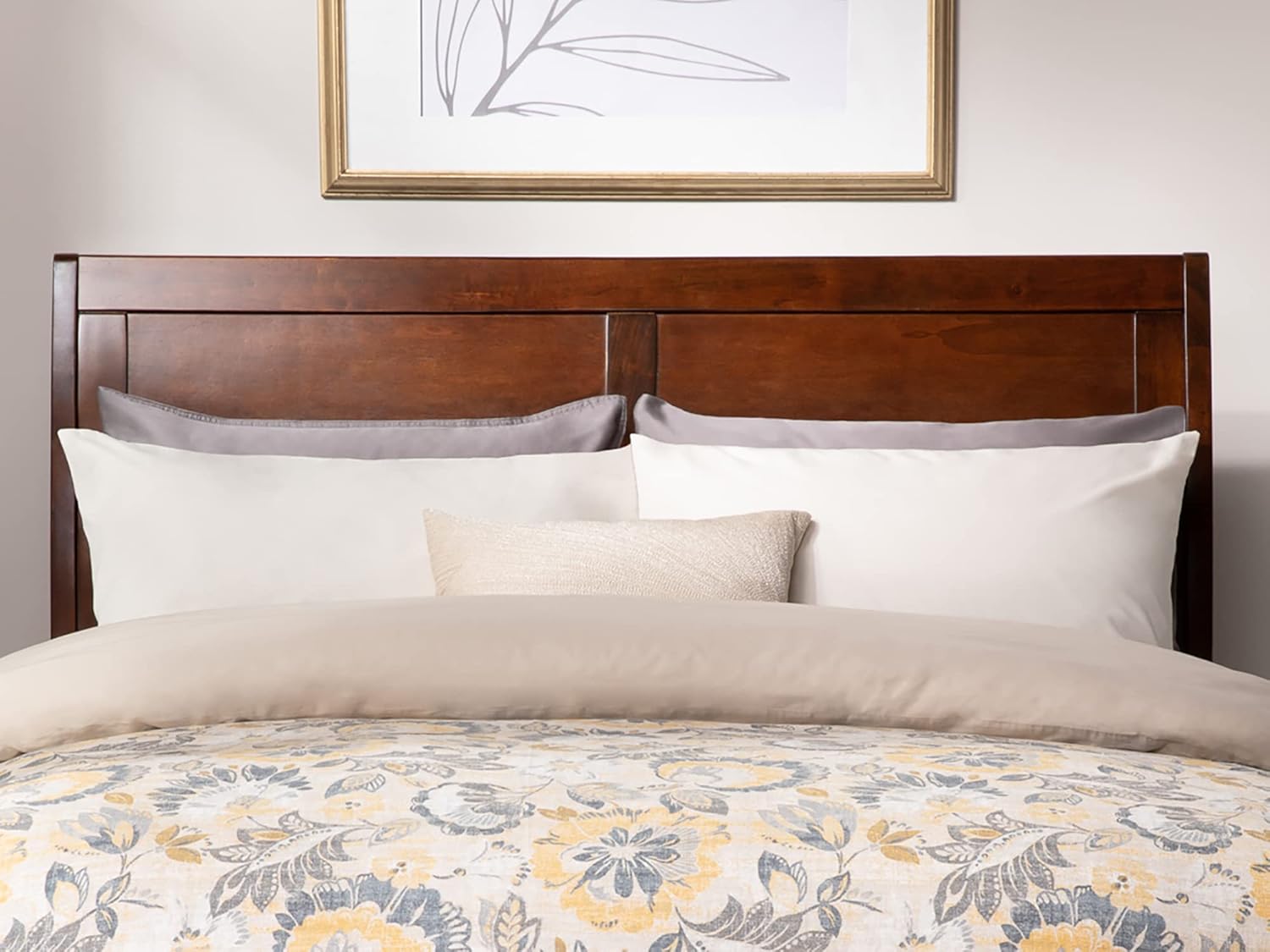 AFI, Portland, Low Profile Wood Platform Bed, King, Walnut